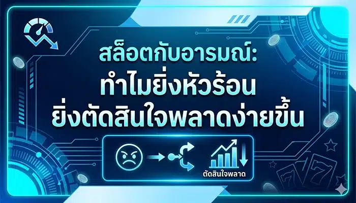 สล็อตกับอารมณ์: ทำไมยิ่งหัวร้อน ยิ่งตัดสินใจพลาดง่ายขึ้น
